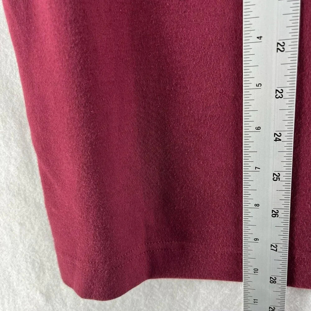 Tommy Hilfiger Polo Shirt Men's Sz M Maroon Custom Fit 2-Button Embroidered Logo - Picture 4 of 10